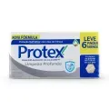 Kit Sabonete em Barra Protex Limpeza Profunda 6 Unidades 85g cada